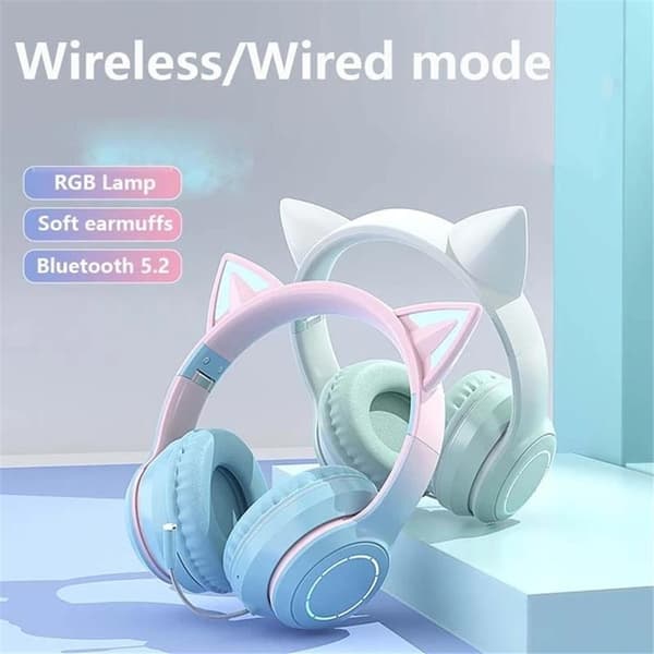 Over-Ear Hörlurar för Barn med Mic Justerbara Fällbara BT029C - Grön Grön