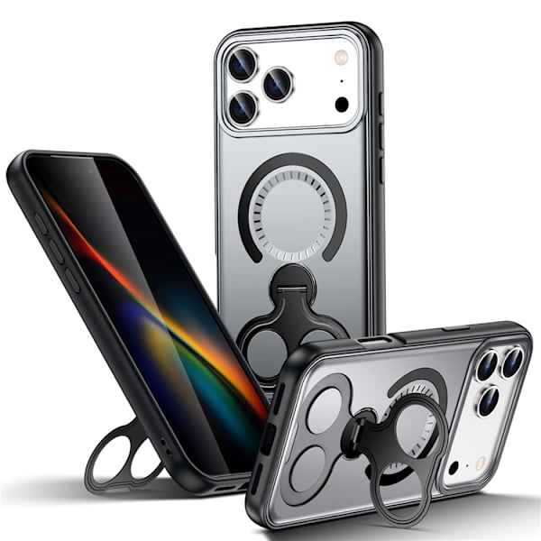 Mobilskal till iPhone 17 Pro Max MagSafe Dual Hole Kickstand - Grå Grå