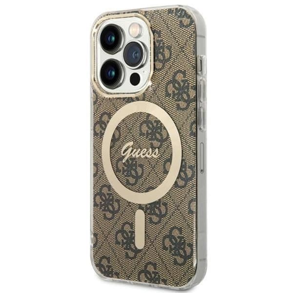 Guess Telefontaske til iPhone 15 Pro Max MagSafe IML 4G - Brun Brun