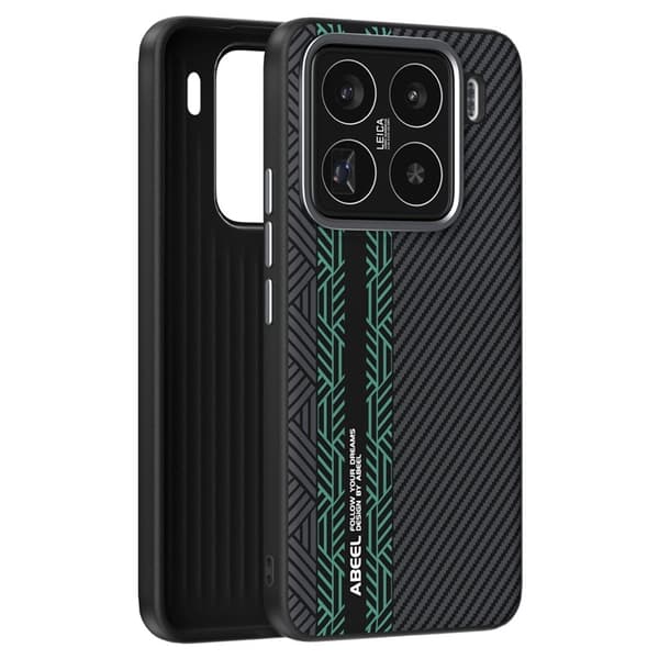 ABEEL Mobilskal till Xiaomi 15 Pro PC TPU Aluminium PU Läder - Textur 2