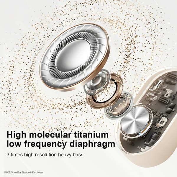XUNDD W005 Öronhörlurar Bluetooth 5.4 med öronkrokar Beige