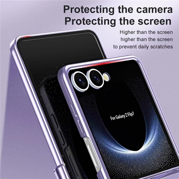 Mobilskal till Galaxy Z Flip7 Electroplating PC Folding - Lila Lila