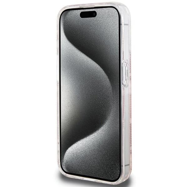Guess Mobilskal till iPhone 15 Pro Magsafe IML GCube - Rosa Rosa