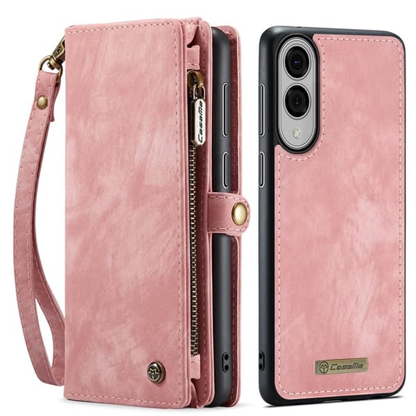 CASEME Galaxy S25 Edge Plånboksfodral Med Rem - Rosa Rosa