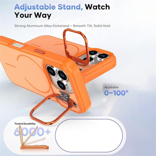 Mobilskal till iPhone 17 Pro MagSafe Skin-Touch Kickstand Svart