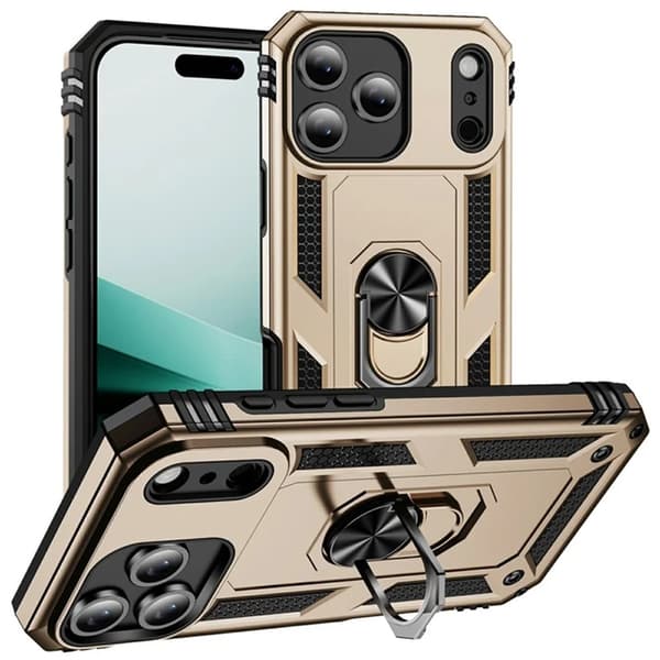 Mobilskal till iPhone 17 Pro med Kickstand - Guld Guld