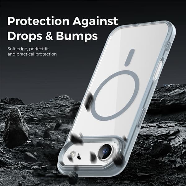 Mobilskal till iPhone Air MagSafe TPU+PC Transparent - Titangrå Grå