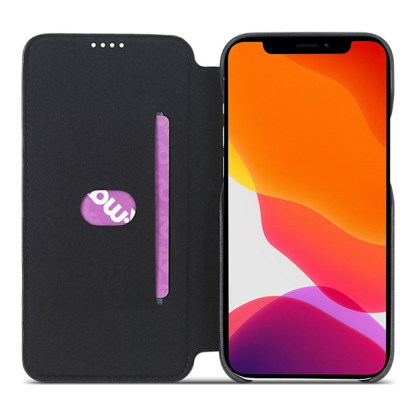 LC.IMEEKE iPhone 12 Pro Max Plånboksfodral Konstläder - Svart