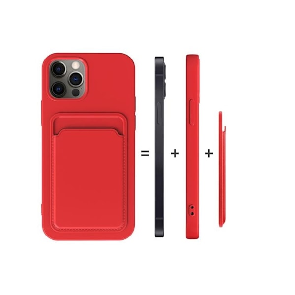 iPhone 15 Pro Mobilskal Korthållare Silikon - Blå