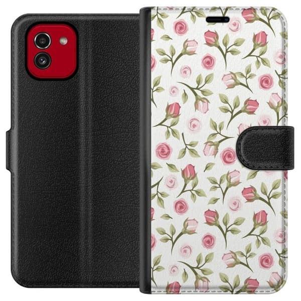 Plånboksfodral till Samsung Galaxy A03 med Blommigt