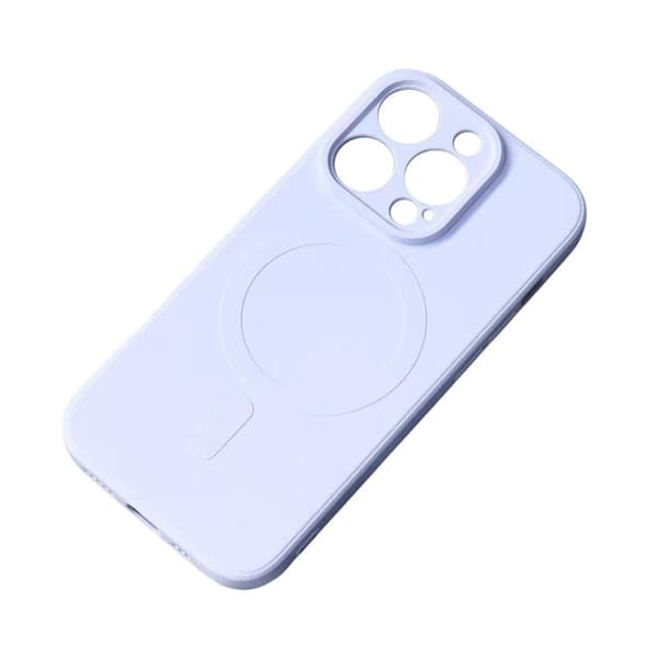 iPhone 15 Pro Mobilskal MagSafe Silikon - Lyseblå Blå