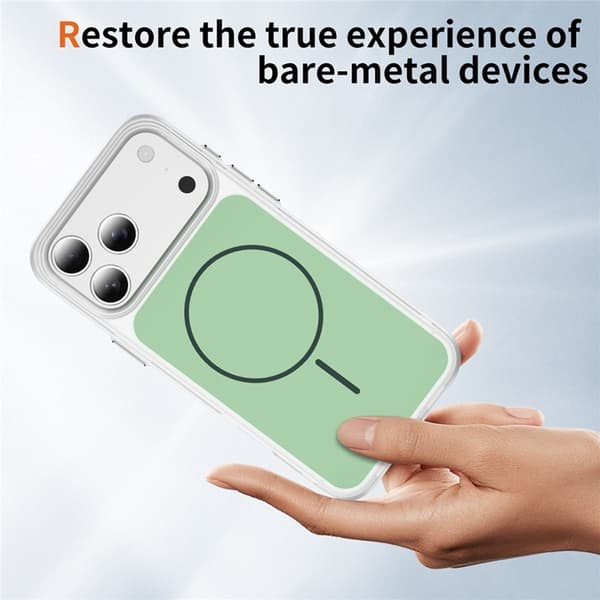 Mobilskal till iPhone 17 Pro Max MagSafe Skin Touch TPU PC - Grön Grön