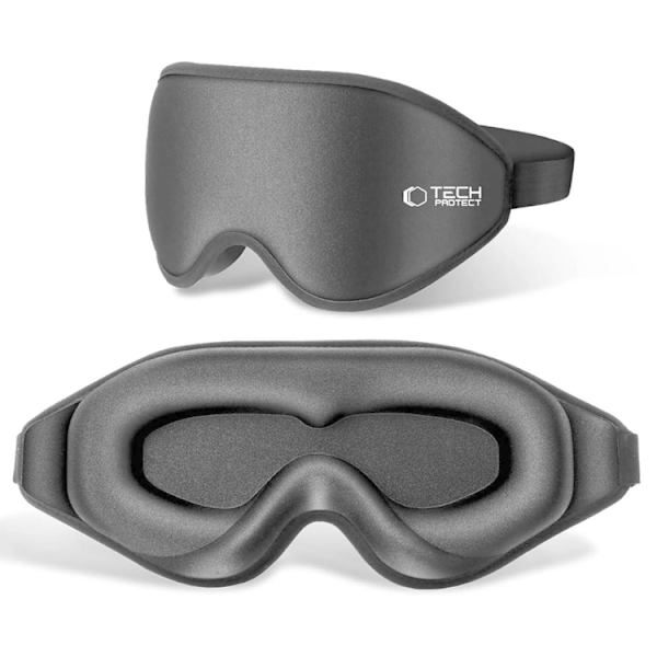 Tech-Protect Eyeshade Sovmask - Grå Grå