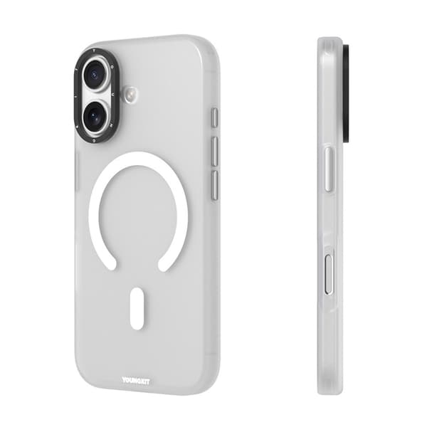 YOUNGKIT Mobilskal till iPhone 17 MagSafe PET TPU - Vit Vit