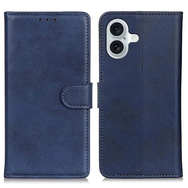 iPhone 17 Plånboksfodral Cowhide Texture - Blå Blå