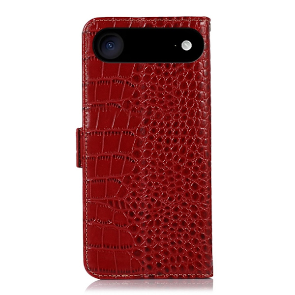 iPhone Air Plånboksfodral Äkta Läder Crocodile - Röd Röd