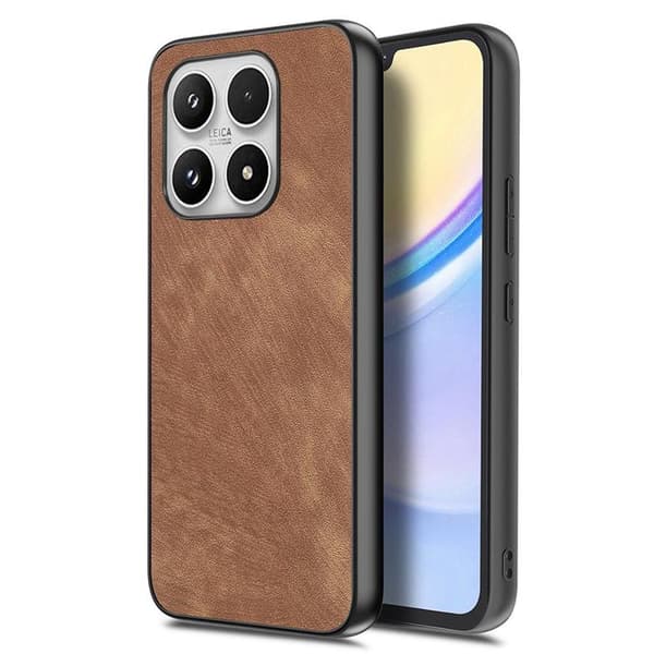 Mobilskal för Xiaomi 17 Retro Läder Shockproof Slim Brun