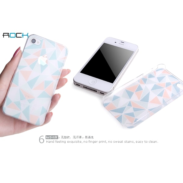 Rock Azure stone skal till iPhone 4  + Skärmskydd