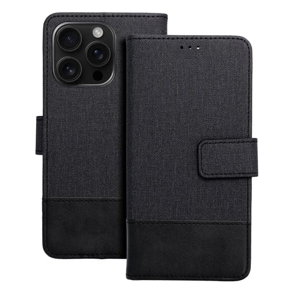 iPhone 16e Plånboksfodral Gomma - Svart Svart