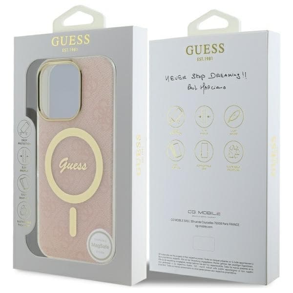 Guess telefontaske til iPhone 16 Pro Max MagSafe IML 4G - Lyserød Rosa