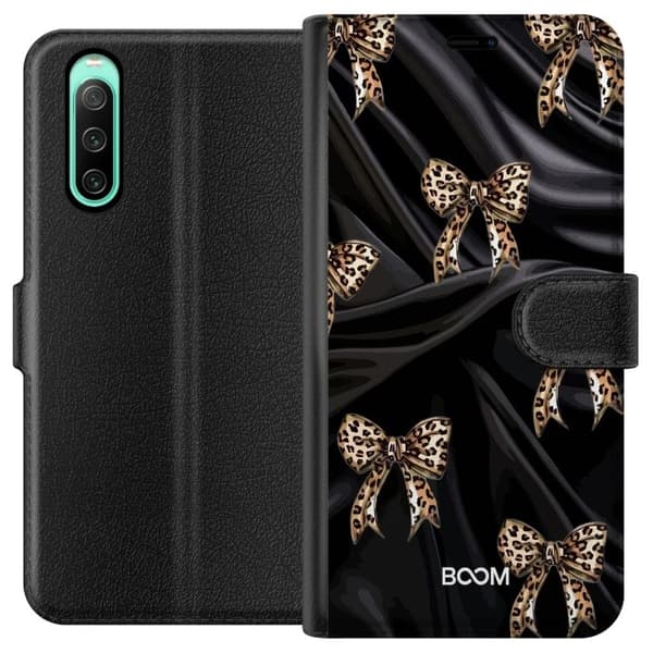 Plånboksfodral till Sony Xperia 10 IV med Leopard Bow