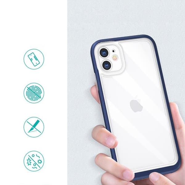 iPhone 12 Skal Clear 3in1 - Blå Blå