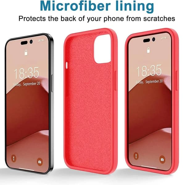 SiGN iPhone 14 Pro Max Skal Liquid Silicone - Vattenmelonsröd Röd