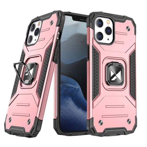 Wozinsky Ring Kickstand kova kansi iPhone 13 Pro - vaaleanpunainen Pink