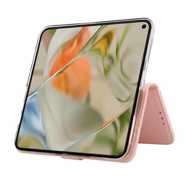 ABEEL Style A02 Konstläder Plånboksfodral för Google Pixel 9 Pro 5G - Rosa