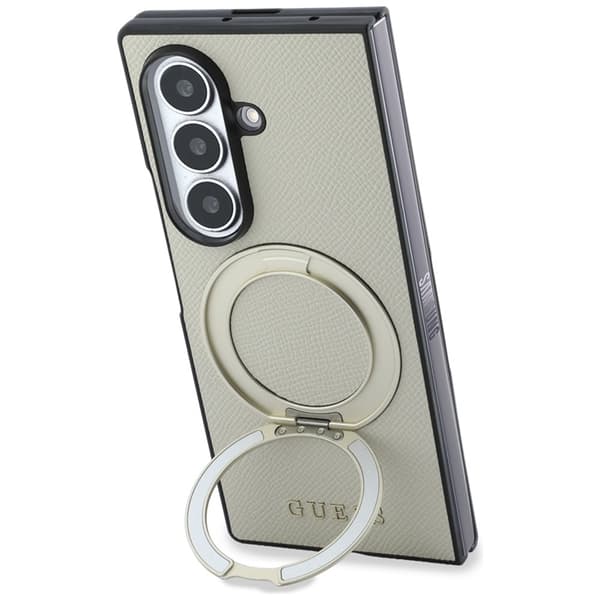 Guess Mobilskal För Galaxy Z Fold 8 Ultra MagSafe Ring Stand Grained Classic