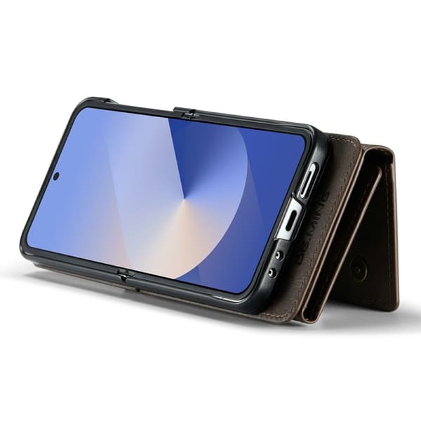 DG.MING M6 Series Konstläder Plånboksfodral för Samsung Galaxy Z Flip6 5G Brun