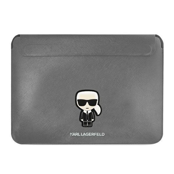 Karl Lagerfeld Saffiano Ikonik Karl Datorfodral 16''- Silver