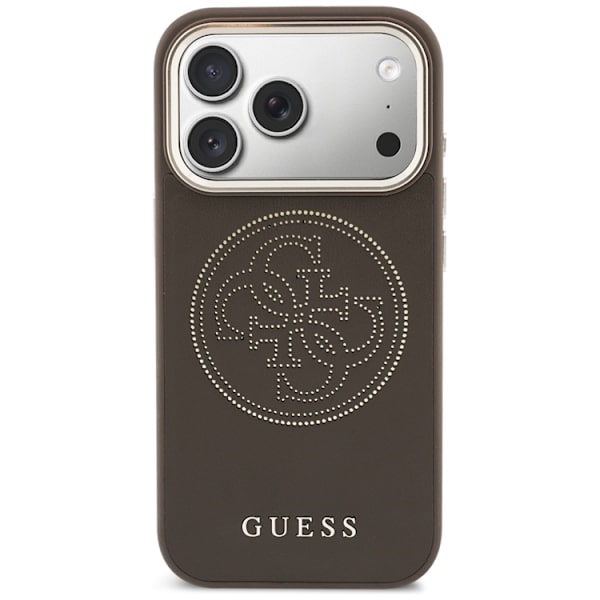 Guess Mobilskal För iPhone 17 Pro MagSafe Perforated 4G - Brun