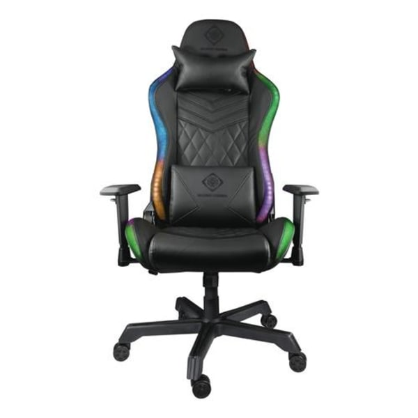 Deltaco RGB Gamingstol i konstläder, 332 olika RGB-lägen, svart Svart