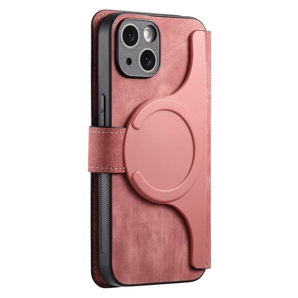 CASENEO iPhone 15 Plus Plånboksfodral Konstläder - Rosa