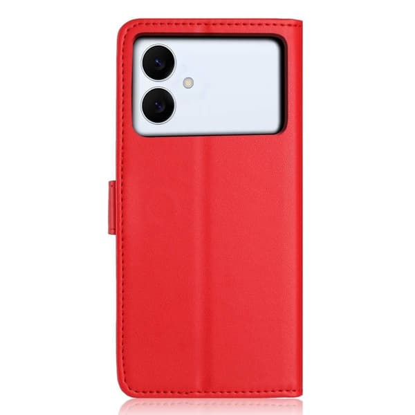 Samsung Galaxy S26 Edge Plånboksfodral Ställ Konstläder - Röd