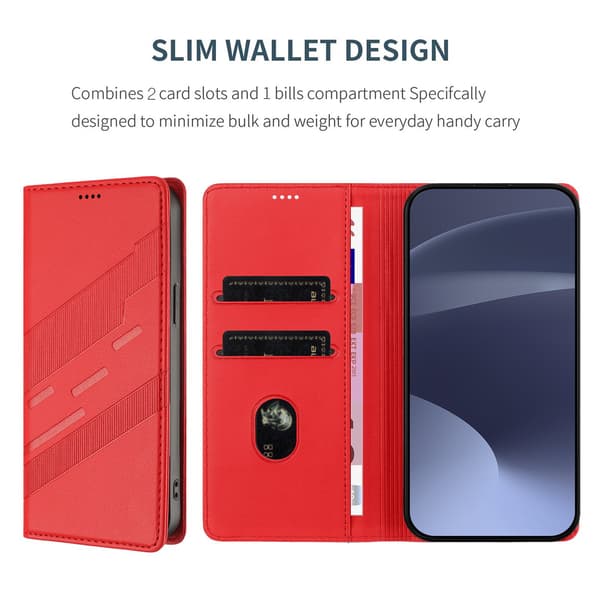 iPhone Air Plånboksfodral Punk Style Imprinted - Röd Röd
