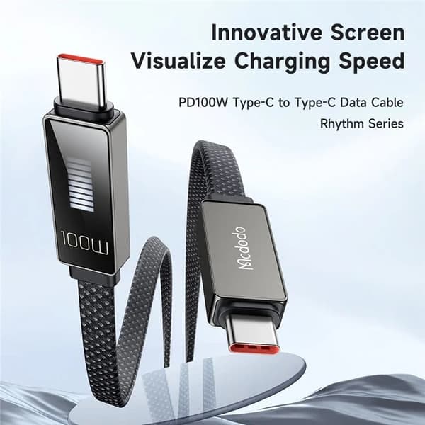MCDODO USB-C - USB-C 100W Kabel 1.2M PD CA-4470 - Svart Svart