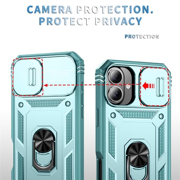 Mobilskal till iPhone 17 Slide Camshield Kickstand - Grön Grön