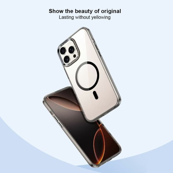 XUNDD Mobilskal till iPhone 16 Pro Max MagSafe TPU+Acrylic Transparent