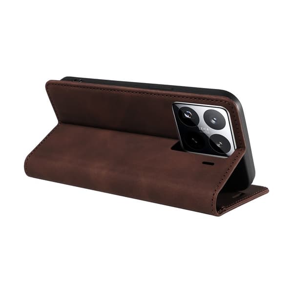 BETOPNICE 003 för Xiaomi 15 Pro Plånboksfodral Konstläder - Brun
