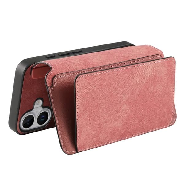 CASENEO MW-02 iPhone 17 Plånboksfodral Detachable Konstläder - Rosa Rosa