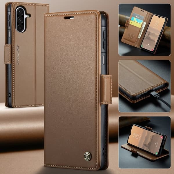 CASEME Plånboksfodral Konstläder för Samsung Galaxy A26 5G - Brun