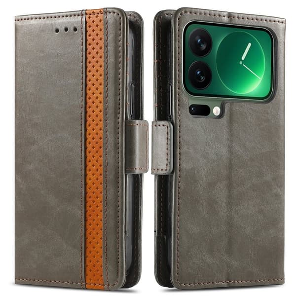 CASENEO Mobilskal till Xiaomi 17 Pro Max KonstLäder - Grå