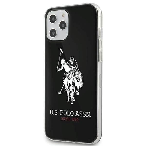 U.S. Polo Assn. Shiny iPhone 12 Pro Max Stor Loga Svart Svart