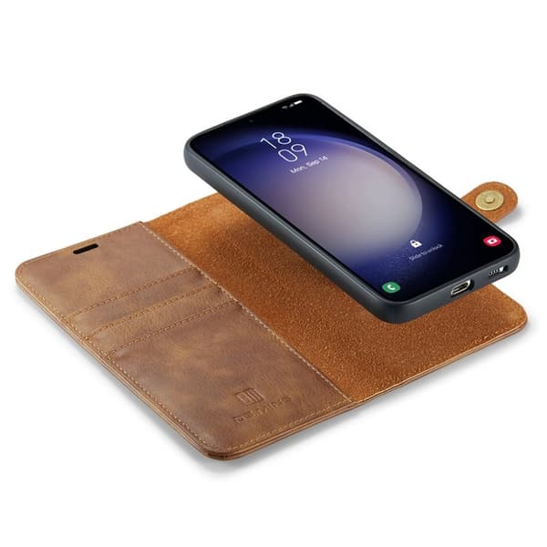 DG.MING Samsung Galaxy A16 5G Plånboksfodral Äkta läder - Brun