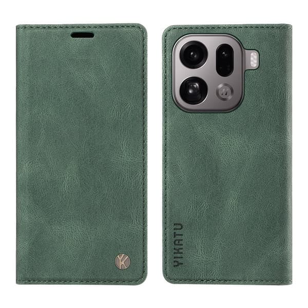 YIKATU Oppo Find X9 Pro 5G Plånboksfodral Konstläder - Grön