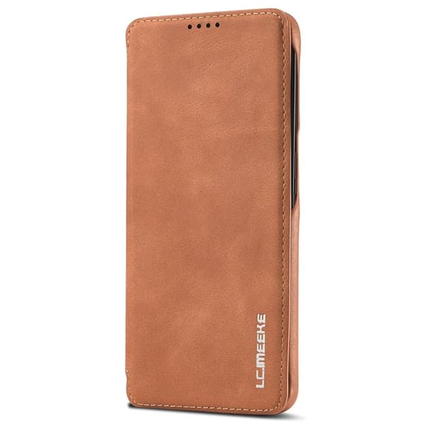 LC.IMEEKE Samsung Galaxy S22 5G Plånboksfodral Konstläder - Brun