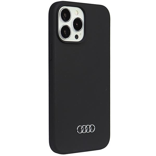 Audi iPhone 13 Pro Max -kuori, silikoni - Musta Black