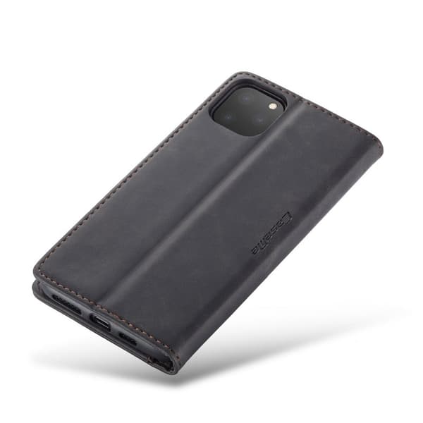 CASEME 013 Konstläderplånboksfodral till iPhone 11 Pro - Svart